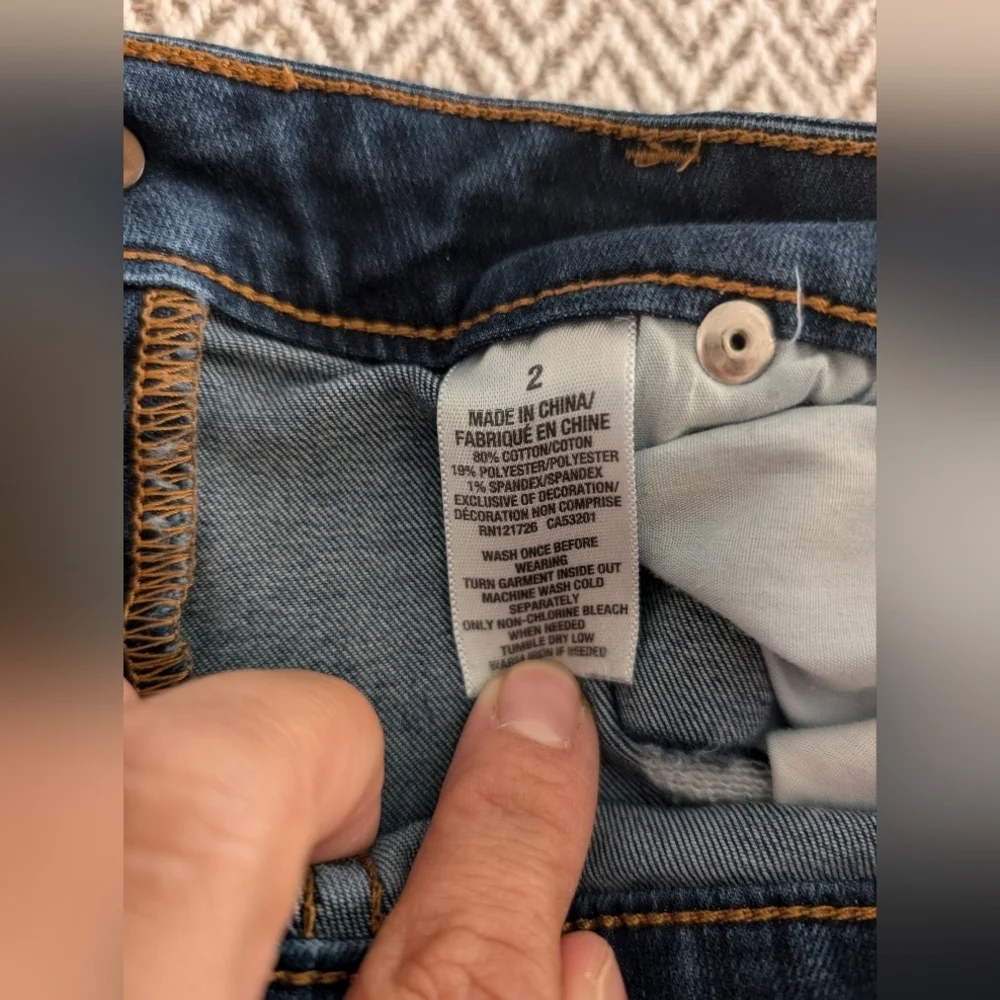 Aeropostale Ripped Blue Denim Shorts